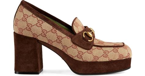 gucci gg platform mid-heel loafers|gucci loafer boots.